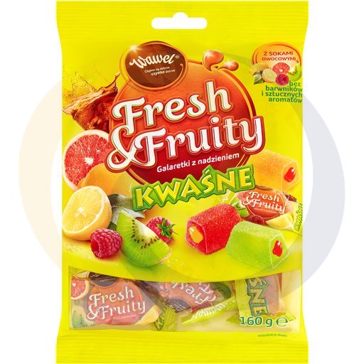 Wawel Galaretki Fresh&fruity kwaśne 160g/11szt   kod:5900102018994