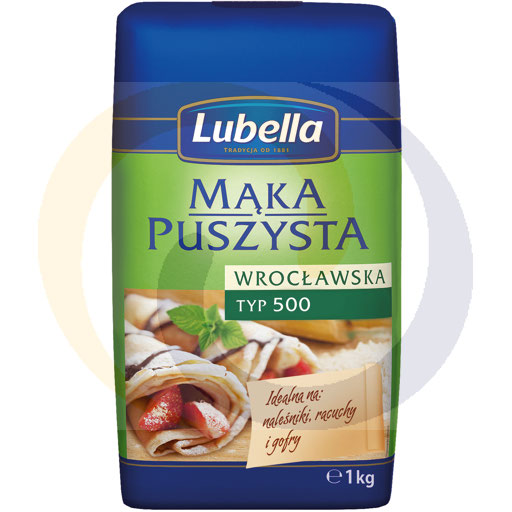 Mąka puszysta wrocławska typ 500 1,0kg/10szt Lubella