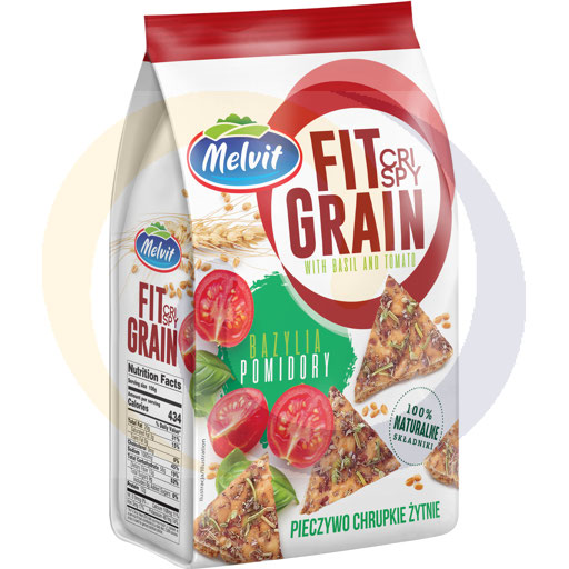 Crispy Fit żytni z pomidorami i bazylią 150g/6szt Melvit
