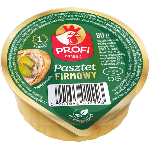 Profi branded poultry and pork pate 80g/28pcs