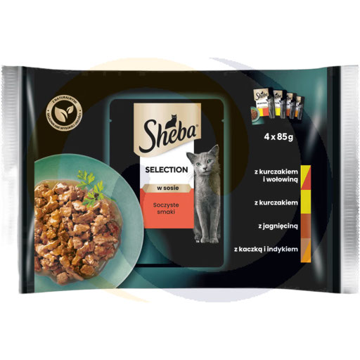 Sheba food in sauce juicy flavors sachet 4*85g/13s Mars