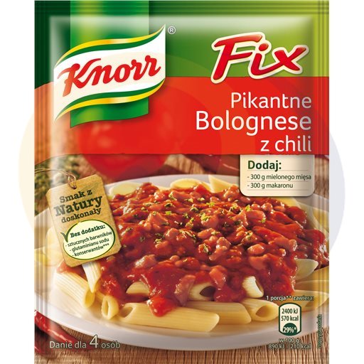 Knorr Fix Bolognese z Chili 4P 46g/20szt  kod:5900300595464