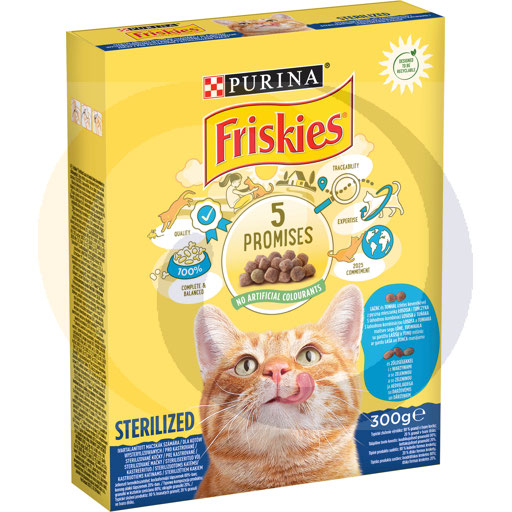 Pokarm Friskies sterile łosoś warz.suchy 300g/10s Purina