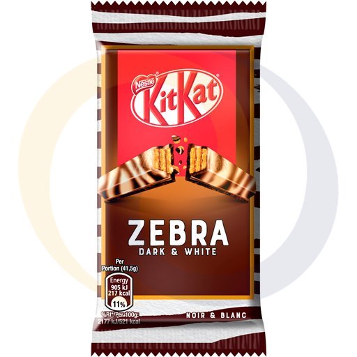 Nestle - słodycze, kawy Baton KitKat zebra cztery paluszki 41,5g/27szt Nestle kod:4600680015088
