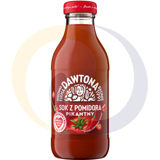 Sok pomidorowy pikantny szkło 0,3l /12szt Dawtona