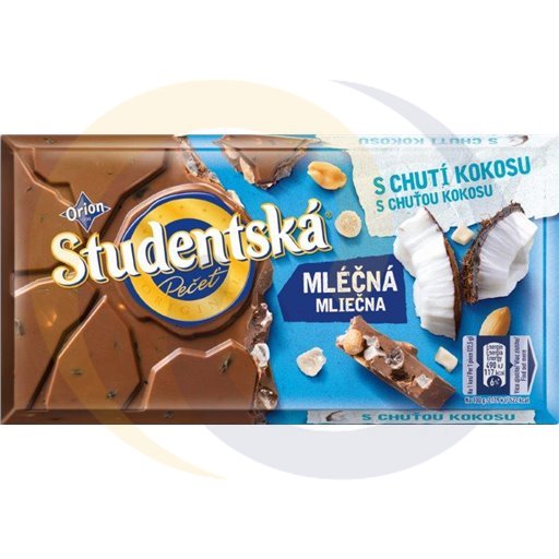 Nestle - słodycze, kawy Czekolada Studentska mleczna kokosowa 180g/16szt Nestle kod:8593893743670