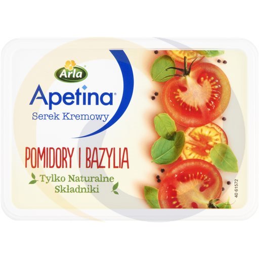 Arla Foods Serek kremowy apetina 125g/12szt pomidory i bazylia Arla kod:5760466986007