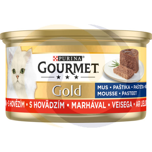 Pokarm Gourmet Gold mus z wołowiną 85g/12szt Purina (53.4236)