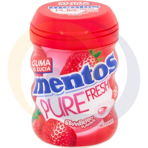 Van Melle Guma Mentos pure fresh straw.bottle 60g/6szt/4  kod:80858850