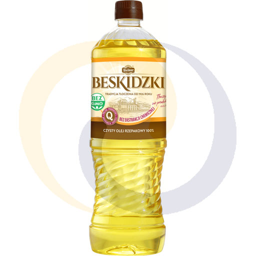 Olej rzepakowy Beskidzki bez GMO 1,0l/15szt Bielmar (3.1315)