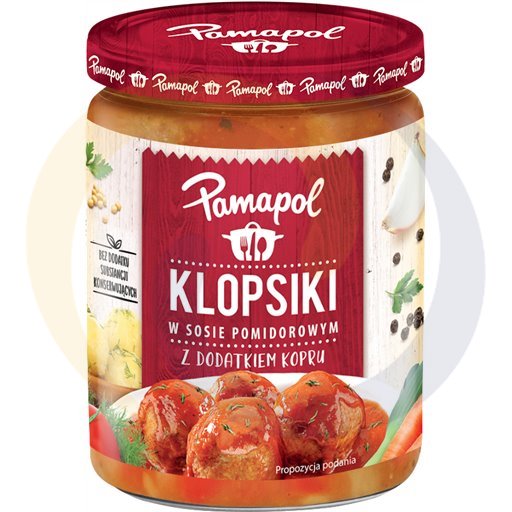 Klopsiki w sosie pomidorowym 500g/8szt Pamapol (63.823)