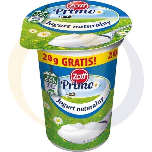 Zott Jogurt Naturalny Primo 180g+20g/20szt  kod:5906040063515