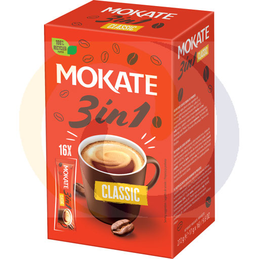 Coffee 3in1 Classic stick BOX 17g/16pcs/8dis Mokate