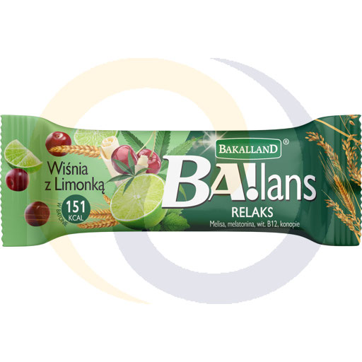 Bakalland Baton Ballans relaks wiśnia z limon 38g/20szt  kod:5900749628655