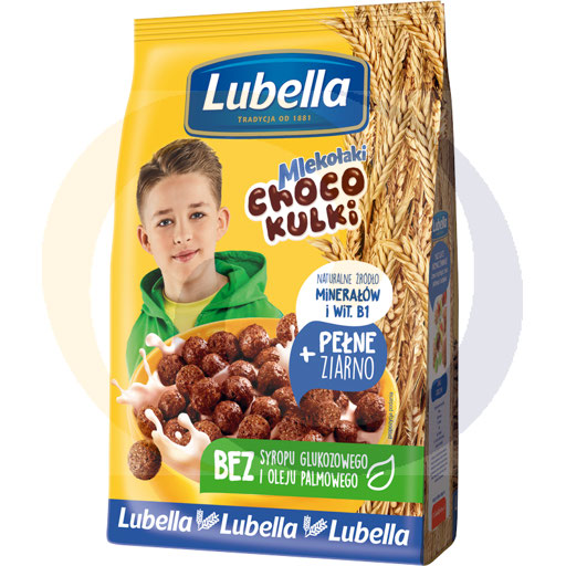 Lubella Ex Płatki Mlekołaki kulki czekoladowe 250g/12szt E Lubella kod:5900049011188