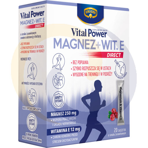 Vital Power magnez+wit.E żurawina 30g/7szt Kruger (80.6743)