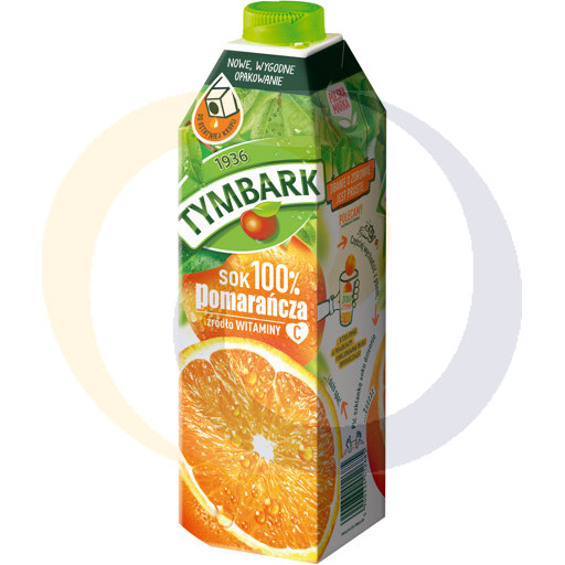 Juice 100% orange carton 1.0l/12pcs Tymbark (42.112)