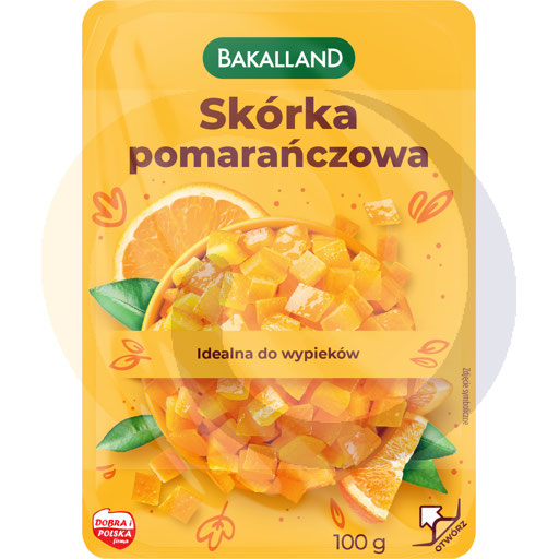 Skórka pomarańczowa 100g/14szt Bakalland (30.3105)
