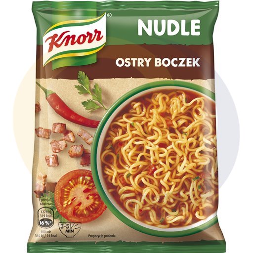 Knorr Zupa Nudle Ostry boczek 63g/22szt  kod:8714100666975