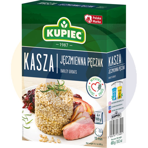 Kasza jęczmienna pęczak 4*100g/12szt Kupiec