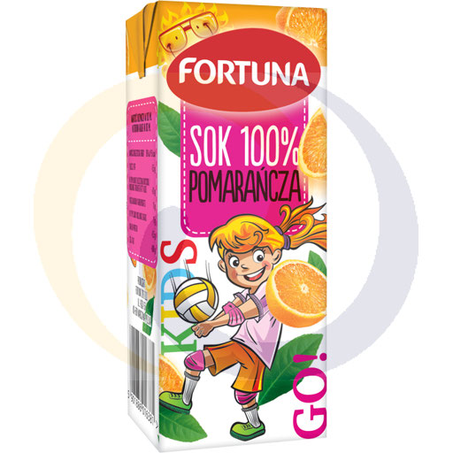 Sok 100% pomarańcza karton 0,2l/24szt Fortuna (65.170)