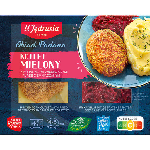 Kotlet mielony z ziem. i bur. 400g/5szt U Jędrusia