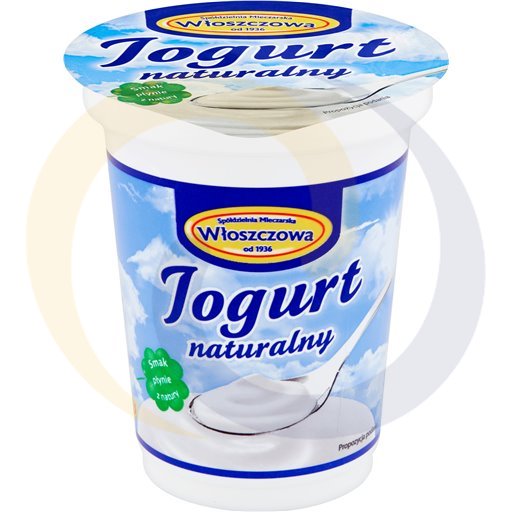 Włoszczowa Jogurt naturalny - kubek 330g  kod:5901005006163