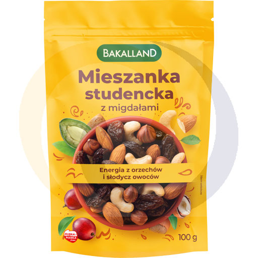 Mieszanka studencka z migdałami 100g/14szt Bakalland (73.5608)