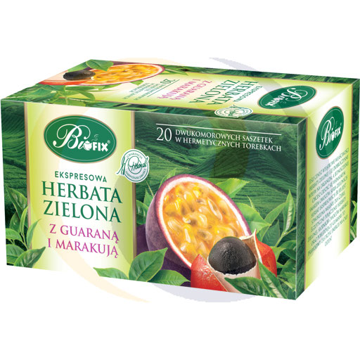 Bifix Herbata zielona z guaraną i marak 2g*20t/10szt  kod:5901483101237