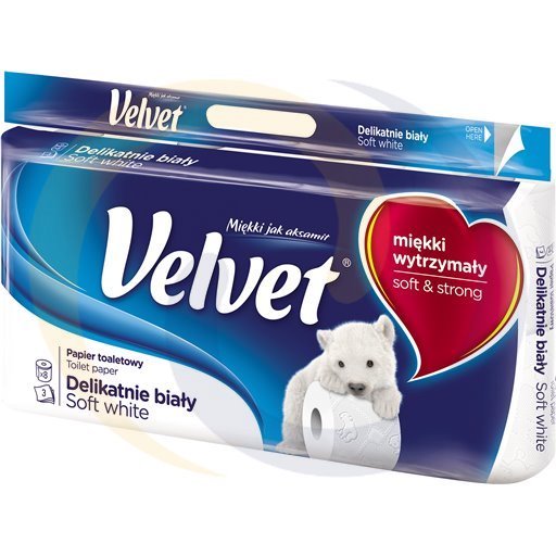 Velvet Papier toal.  delik.Biały A8/szt  kod:5901478999009