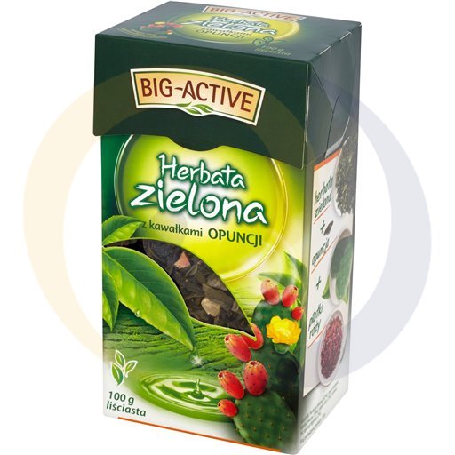 Herbapol Herbata BA zielona z opuncją liść 100g/12szt  kod:5905548350134