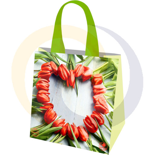 Bag PP woven Tulips heart 34x34x22 26l/100pcs GAM