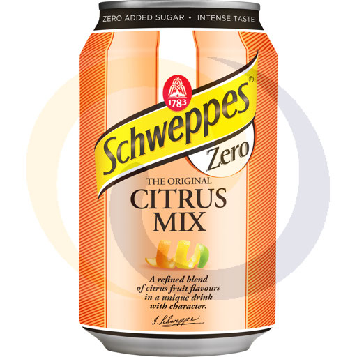 Orangina Schweppes Napój gaz.Citrus mix puszka 0,33l/24szt Schweppes kod:8435185943996