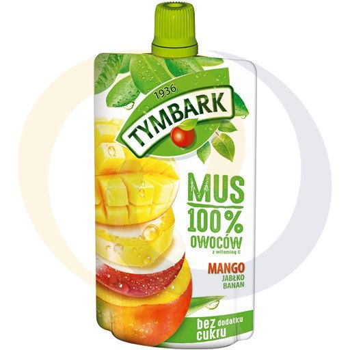 100% Mangofruchtmousse 120g/12 Stück Tymbark (10.249)