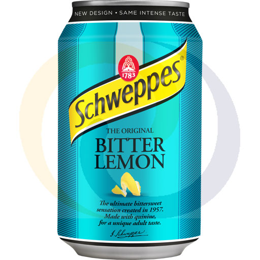 Orangina Schweppes Napój gaz.Bitter lemon puszka 0,33l/24szt Schweppes kod:8435185946430
