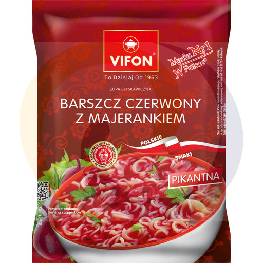 Zupa Vifon barszcz czer.z majerankiem 67g/24szt Tan-Viet (98.1222)