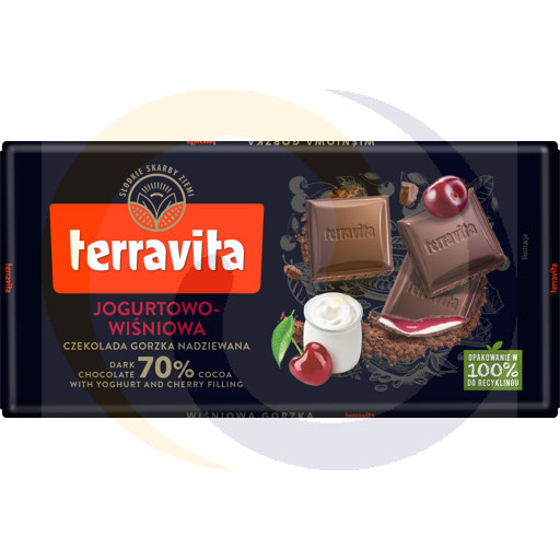 Eurovita (Terravita) Czekolada gorz.70% z nadz.wiśniowym 100g/25szt Terravita kod:5900915028333