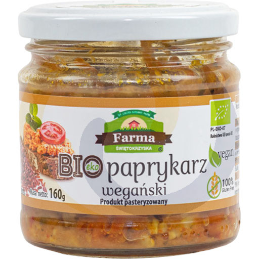 Farma Świętokrzyska Paprykarz wegański bezglutenowy bio 160g Farma Św kod:5902537540477