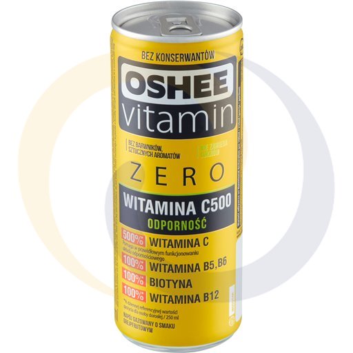 Oshee Energy Vitamin wit.C500 zero pusz 250ml/24szt  kod:5908260251741