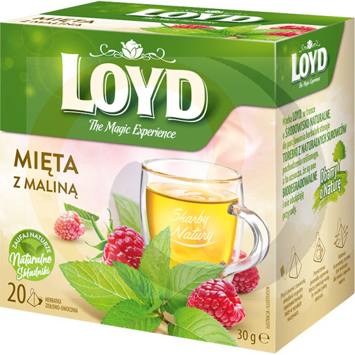 Mokate - herbaty Herbata LOYD mięta&malina 20*1,5g/10szt Mokate kod:5900396033154